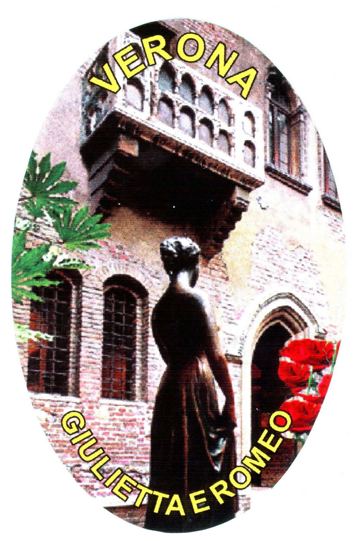 99-08-04-0823 Adesivi Verona Ovale Giulietta Foto CONFEZIONI da n.10 Pz.