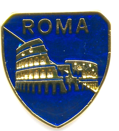99-03-03-0016 Spille Roma Scudo Colosseo Blu CONFEZIONI.da n. 20 Pz.