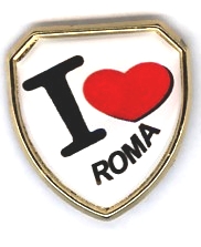 99-03-03-2651 Spille Scudo Roma Lente I Love Roma mm.21 CONFEZIONI.20 Pz.