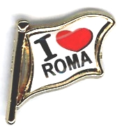 99-03-03-2700 Spille Bandiera Roma Lente I Love Roma CONFEZIONI.20 Pz.