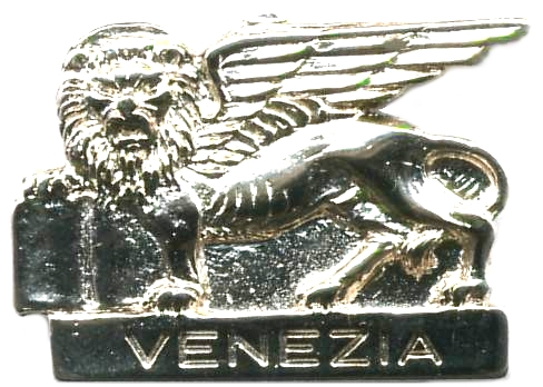 99-02-09-0001 Magneti Venezia Leone Arg. Scontornato CONFEZIONI da n.10 Pz.