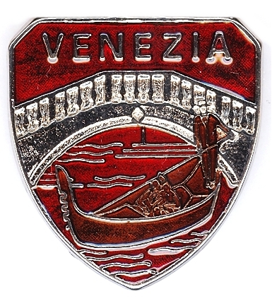 99-02-09-0023 Magneti Venezia Scudo Rialto Rosso CONFEZIONI da n.10 Pz.