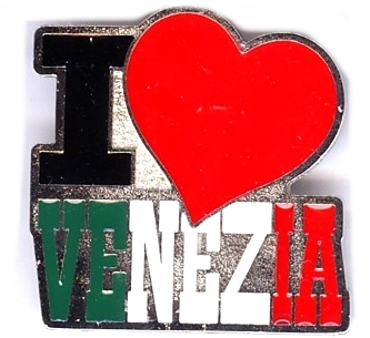 99-02-09-1415 Magneti Venezia I Love Venezia Tricolore CONFEZIONI da n.10 Pz.