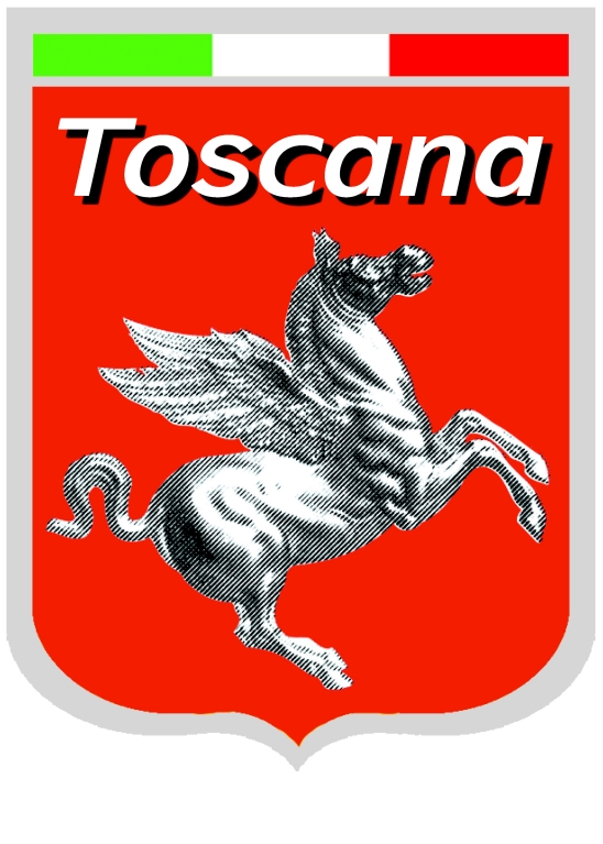 99-08-02-0817 Adesivi Toscana Scudo CONFEZIONI da n.10 pz.