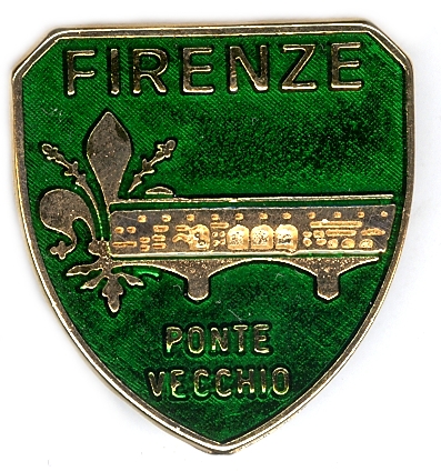 99-02-02-0035 Magneti Scudo Ponte Vecchio Verde CONFEZIONI da n.10 Pz.