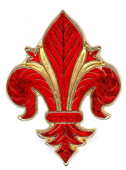 99-02-02-0053 Magneti Giglio Scontornato Rosso CONFEZIONI da n.10 Pz.