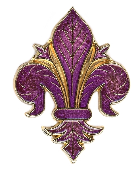 99-02-02-0054 Magneti Giglio Scontornato Viola CONFEZIONI da n.10 Pz.