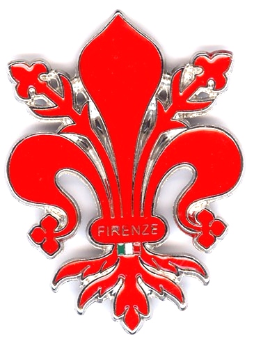 99-02-02-0093 Magneti Giglio Grande Scontornato Rosso CONFEZIONI da n.10 Pz.