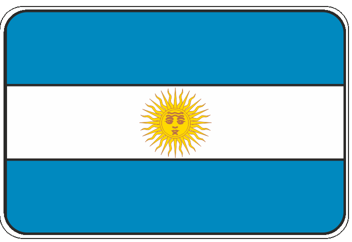 99-08-01-0702 Adesivi Bandiera Argentina CONFEZIONI da n.10 Pz.