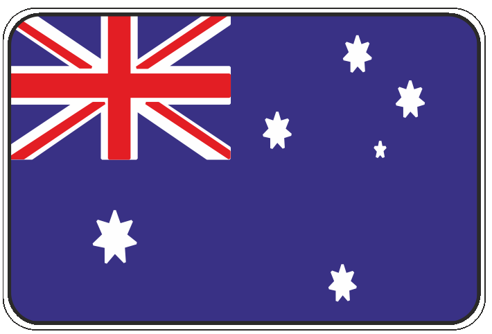 99-08-01-0703 Adesivi Bandiera Australia CONFEZIONI DA 10 PZ