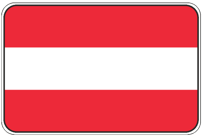 99-08-01-0704 Adesivi Bandiera Austria CONFEZIONI DA 10 PZ