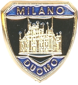 99-02-08-0012 Magneti Milano Duomo Scudo Nero Blu CONFEZIONI da n.10 Pz.