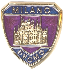 99-02-08-0014 Magneti Milano Duomo Scudo Viola Blu CONFEZIONI da n.10 Pz.