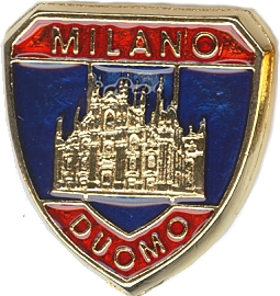 99-02-08-0016 Magneti Milano Duomo Scudo Blu Rosso CONFEZIONI da n.10 Pz.