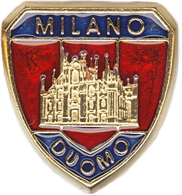 99-03-08-0013 Spille Milano Duomo Scudo Rosso Blu CONFEZIONI da n.20 Pz.