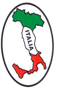 99-08-01-0842 Adesivi Italia Ovale con Stivale Tricolore CONFEZIONE da n.10 Pz.
