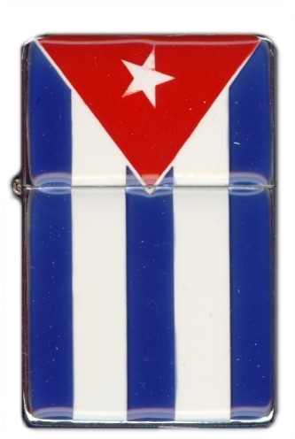 99-05-01-81044 Accendini Benzina Smalto Bandiera Cuba CONFEZIONI da n.6 Pz.