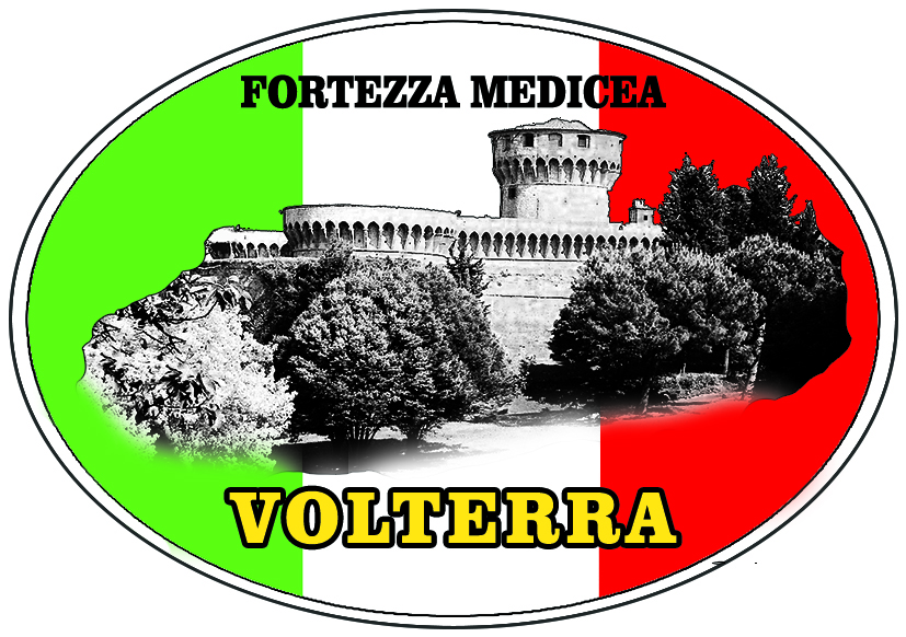 99-08-24-0872 Adesivi Ovale Tricolore Volterra Fortezza Medicea CONF. da 10 Pz.