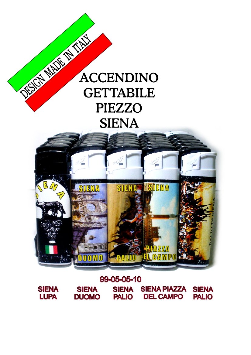 99-05-05-0010 Accendini Siena Gettabili Assortiti CONFEZIONI da n.50 Pz
