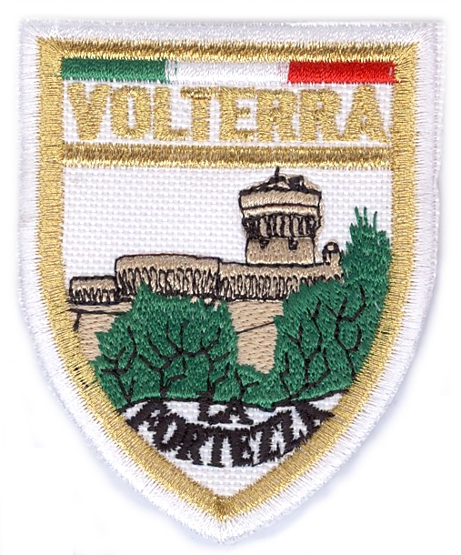 99-06-24-0004 Toppe Scudo Volterra Fortezza Bianco CONFEZIONE da n.10 Pz.
