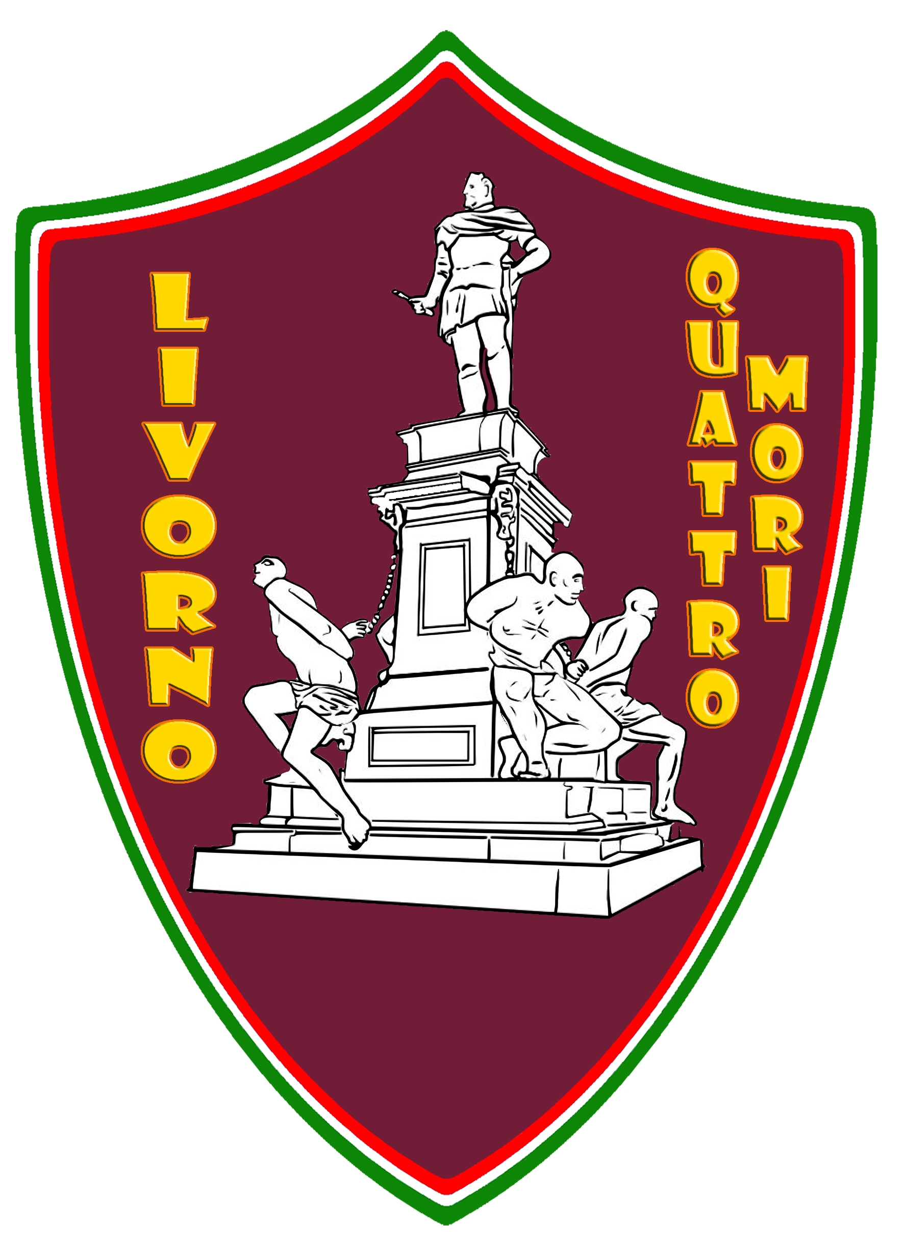 99-08-42-0853 Adesivo Livorno Scudo Quattro Mori CONFEZIONE da n.10 Pz.