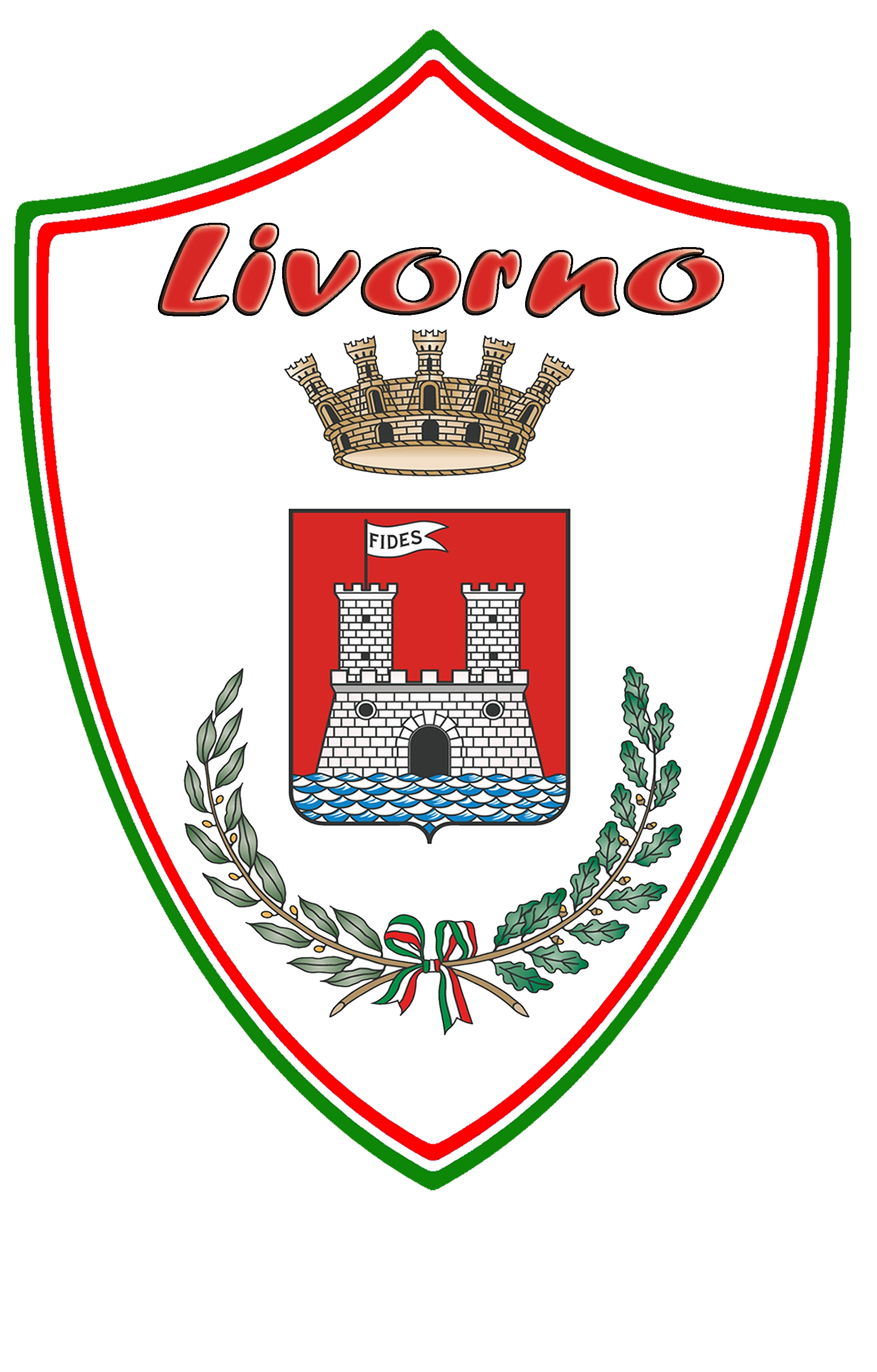 99-08-42-0855 Adesivo Livorno Scudo Stemma CONFEZIONE da n.10 Pz.