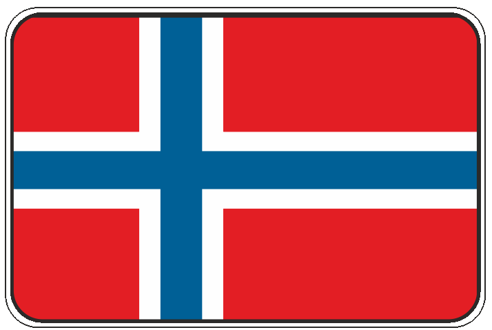 99-08-01-0724 Adesivi Bandiera Norvegia CONFEZIONI DA 10 PZ
