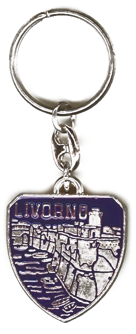 99-01-42-0104 Portachiavi Livorno Fortezza Viola CONFEZIONI da n.10 Pz.