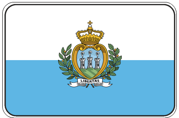99-08-01-0732 Adesivi Italia Bandiera San Marino CONFEZIONI DA 10 PZ