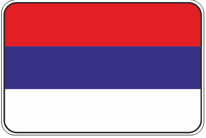 99-08-01-0733 Adesivi Italia Bandiera Serbia CONFEZIONI DA 10 PZ