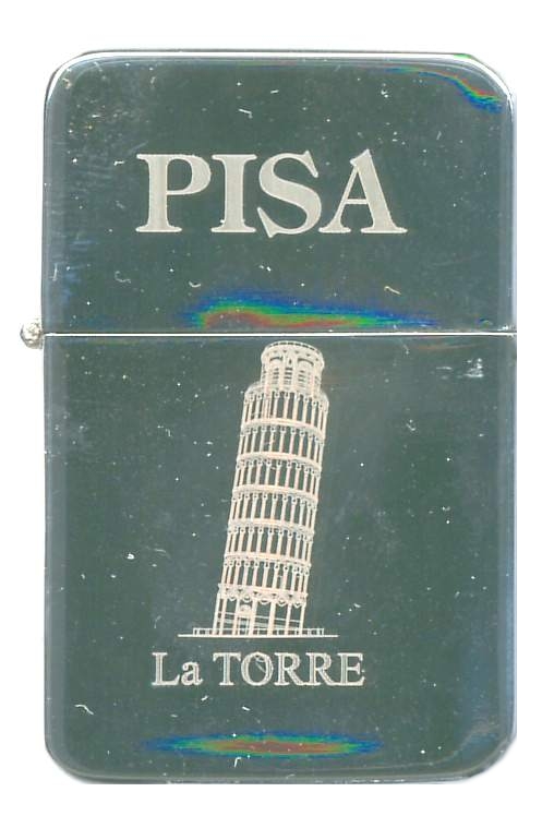 99-05-06-3501 Accendini Pisa Benzina Laser Torre CONFEZIONI da n.12 Pz