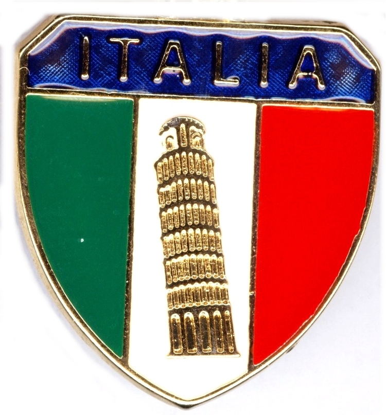 99-02-06-0005 Magneti Pisa Scudo tricolore con Torre CONFEZIONI da n.10 Pz.