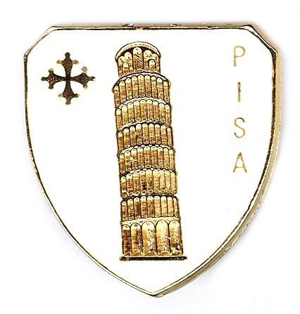 99-02-06-0021 Magneti Pisa Scudo Torre Bianco CONFEZIONI da n.10 Pz.