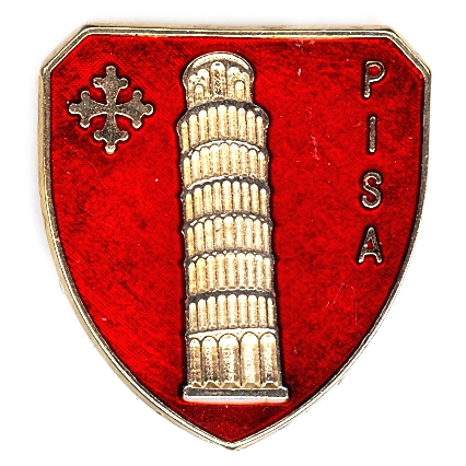 99-02-06-0023 Magneti Pisa Scudo Torre Rosso CONFEZIONI da n.10 Pz.