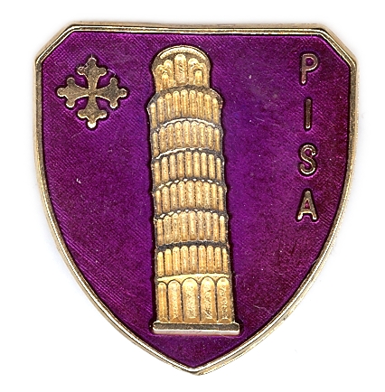 99-02-06-0024 Magneti Pisa Scudo Torre Viola CONFEZIONI da n.10 Pz.