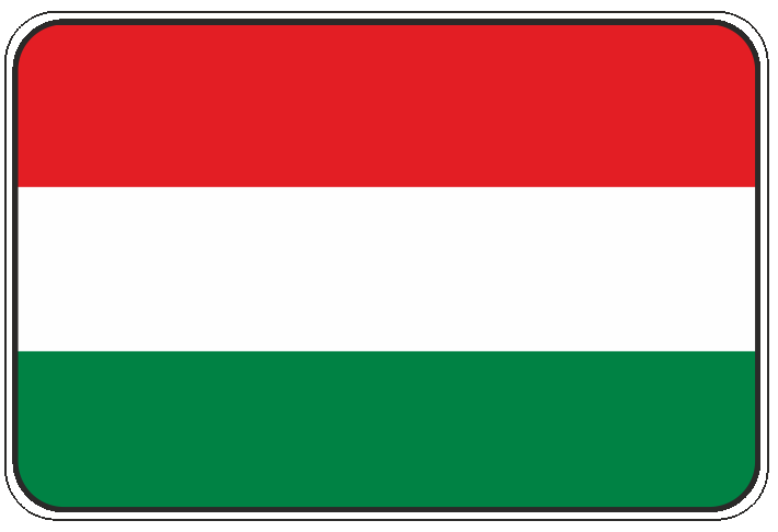 99-08-01-0740 Adesivi Bandiera Ungheria CONFEZIONI DA 10 PZ