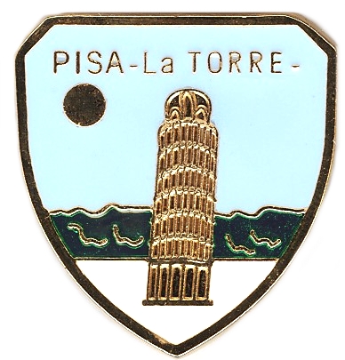 99-02-06-0057 Magneti Pisa Scudo Torre Pisa Giorno CONFEZIONI da n.10 Pz.