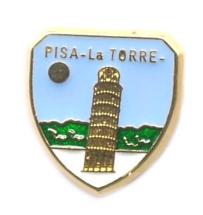 99-03-06-0057 Spille Pisa Scudo Torre di Pisa Giorno CONFEZIONI da n.20 Pz.