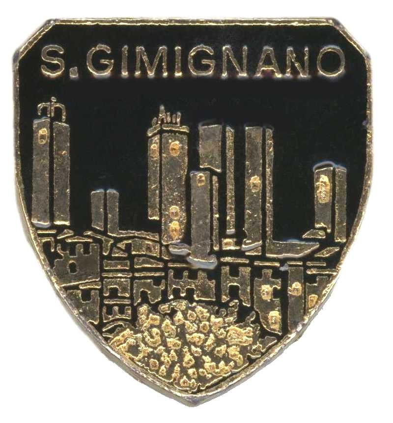99-02-10-0012 Magneti San Gimignano Scudo Nero CONFEZIONI da n.10 Pz.