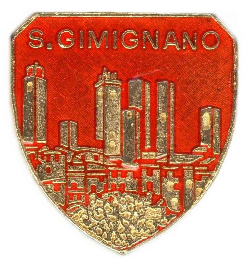 99-02-10-0013 Magneti San Gimignano Scudo Rosso CONFEZIONI da n.10 Pz.