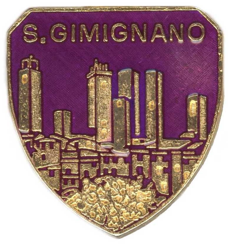 99-02-10-0014 Magneti San Gimignano Scudo Viola CONFEZIONI da n.10 Pz.