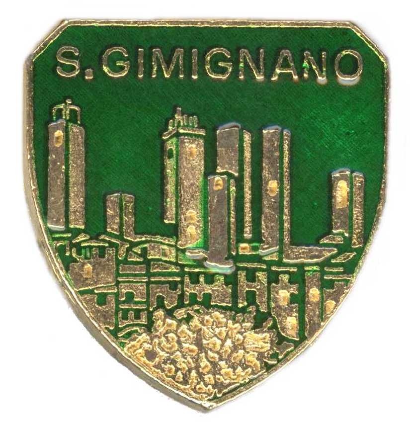 99-02-10-0015 Magneti San Gimignano Scudo Verde CONFEZIONI da n.10 Pz.