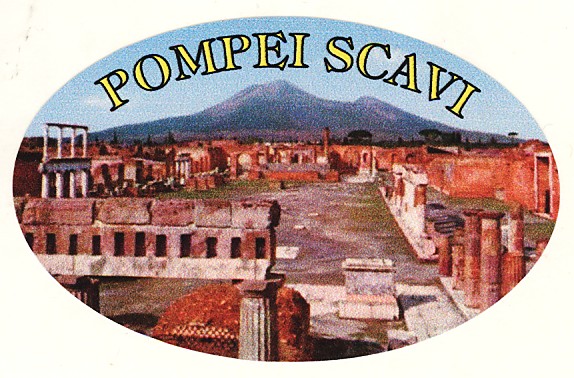99-08-16-2002 Adesivi Pompei Ovale Scavi di Pompei CONFEZIONI da n.10 Pz.