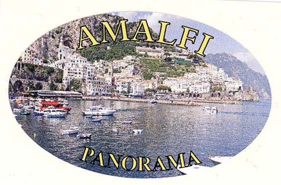 99-08-16-4002 Adesivi Amalfi Ovale Panorama CONFEZIONI da n.10 Pz.