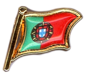 99-03-01-1208 Spille Bandiera Portogallo Lente CONFEZIONI da n.20 Pz.