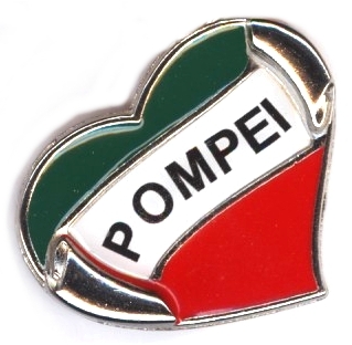 99-02-16-2000 Magneti Pompei Cuore Pergamena Tricolore CONFEZIONE da10 Pz.