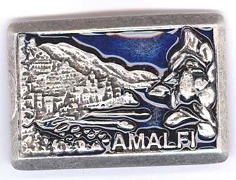 99-02-16-4051B Magneti Amalfi Rettangolare Panorama Blu CONF. da n.10 Pz.