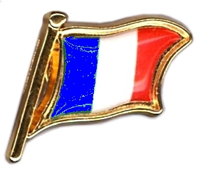99-03-01-1212 Spille Bandiera Francia Lente CONFEZIONI da n.20 Pz.