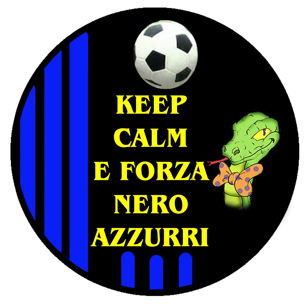 99-08-01-2601 Adesivi Nero Azzurri Tondi Keep Calm CONFEZIONI da n.10 Pz.