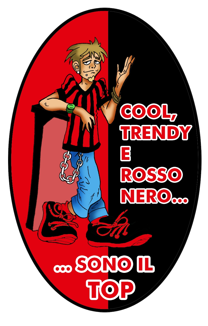 99-08-01-2202 Adesivi Rosso Neri Ovali Cool e Trendy CONFEZIONI da n.10 Pz.